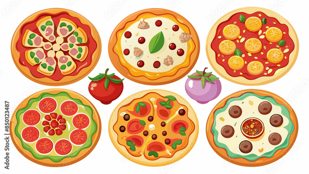 Set Of Pizzas Vector Illustration, Collection Of Pizzas
Set Of Pizzas Vector Illustration, Collection Of Pizzas