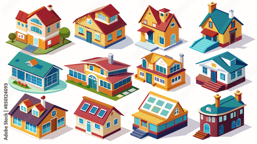 Set Of Houses Vector Illustration, Collection Of Houses
Set Of Houses Vector Illustration, Collection Of Houses