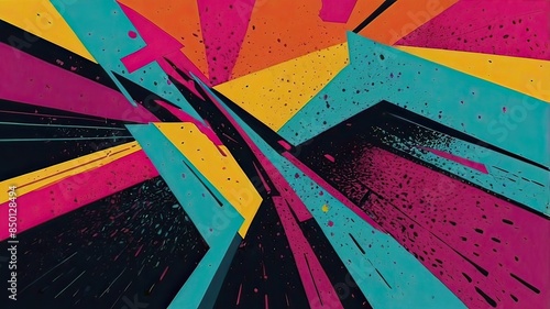 Abstract background in 80's style