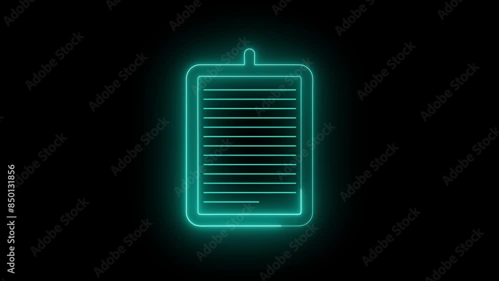 Clipboard and line text icon animation with search bar button Clipboard and line text icon animation with search bar button
