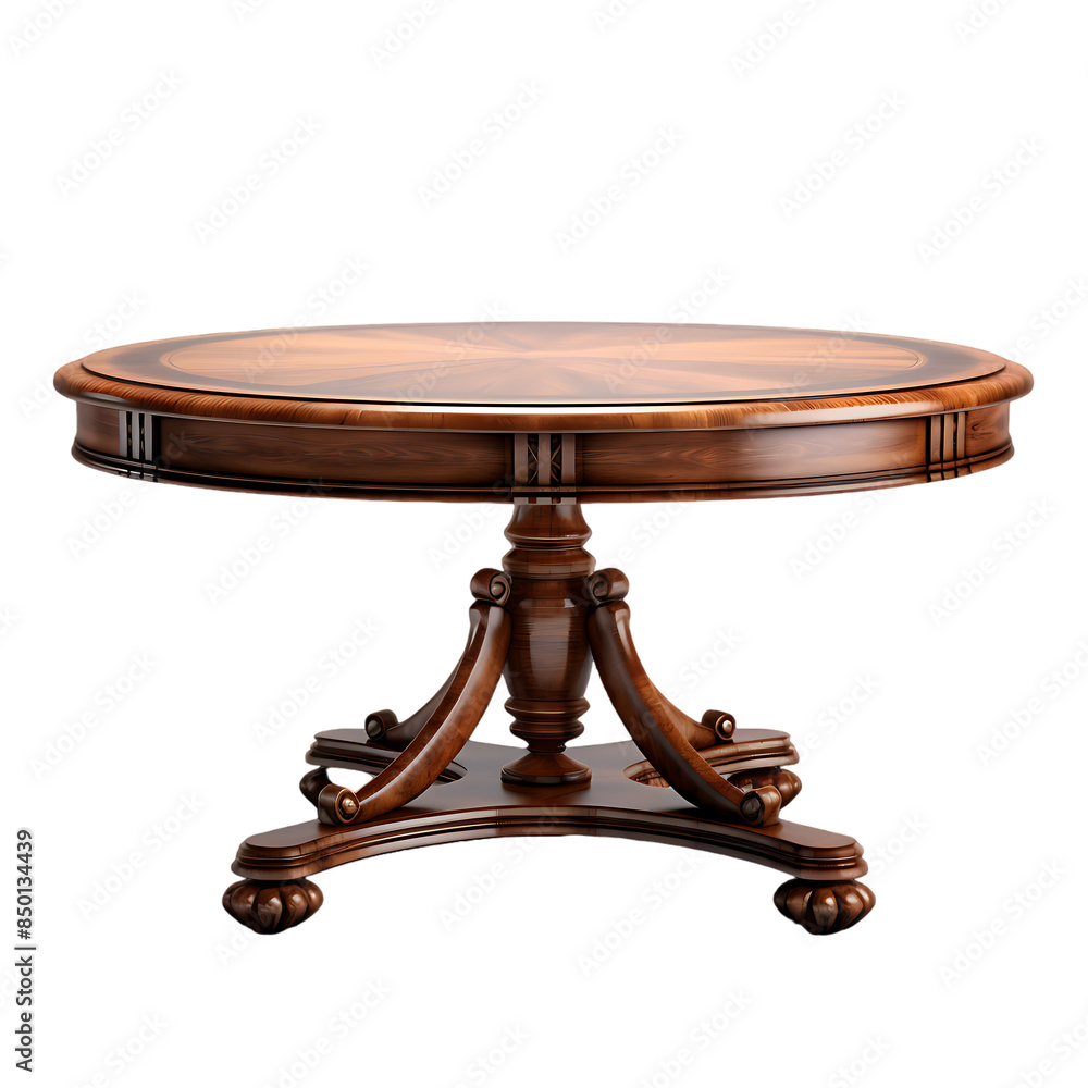 A Traditional Luxury Center Table. Isolated on a Transparent Backdrop (PNG Cutout) A Traditional Luxury Center Table. Isolated on a Transparent Backdrop (PNG Cutout)