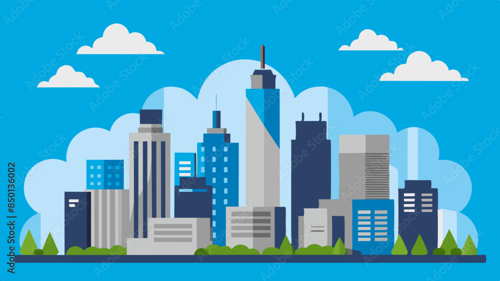 A vector illustration capturing the essence of the City skyline, with prominent buildings. A vector illustration capturing the essence of the City skyline, with prominent buildings.