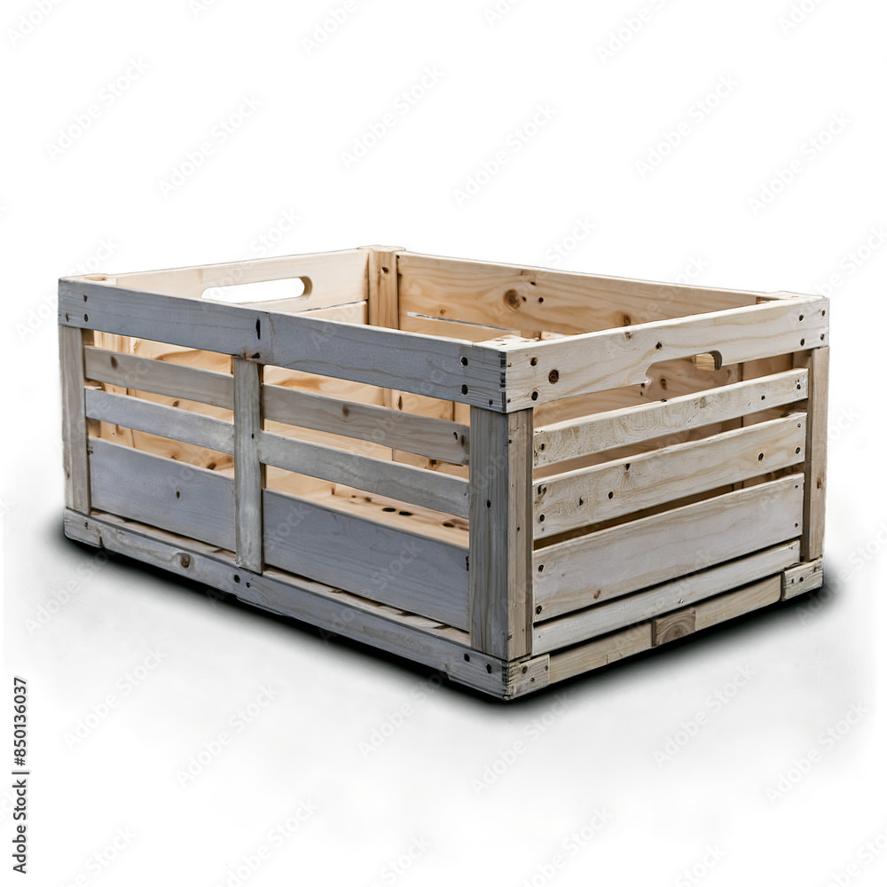Natural wooden crate displayed on a transparent, white background, png file provided Natural wooden crate displayed on a transparent, white background, png file provided