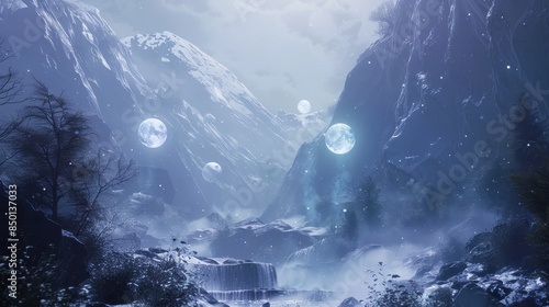 Wallpaper Mural The air in the mountain pass is thick with a cold ghostly Torontodigital.ca