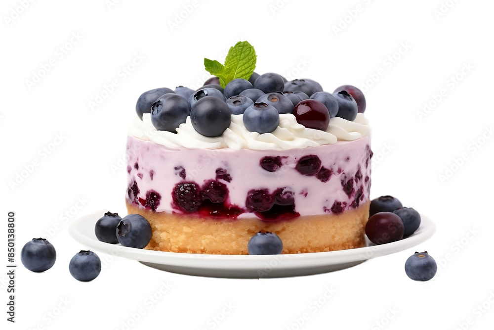 Delicious Blueberry Dessert On PNG Background Delicious Blueberry Dessert On PNG Background