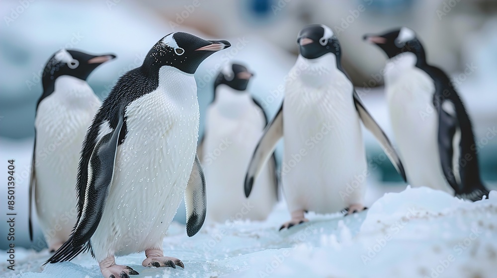 Fototapeta premium penguins on the rocks