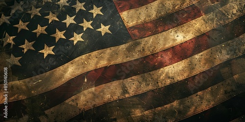 Wallpaper Mural Abstract US Flag with Red and Blue Confetti Dots Torontodigital.ca