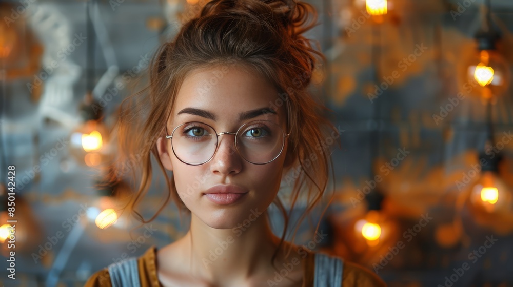 woman brainstorming ideas with her team, her face lit up with creativity and collaboration. woman brainstorming ideas with her team, her face lit up with creativity and collaboration.