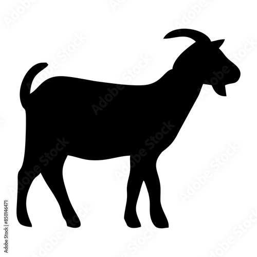 silhouette or illustration of a goat or sheep