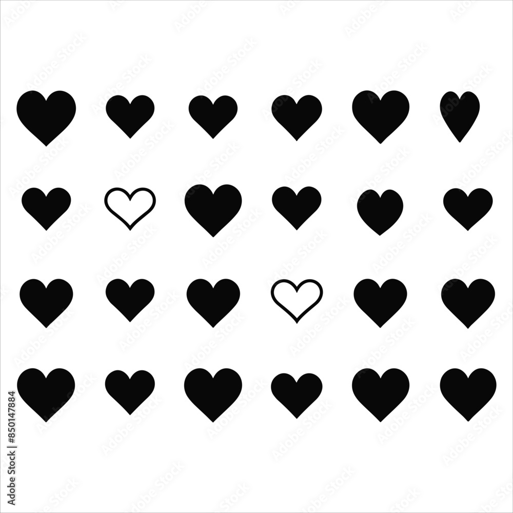Black Heart Vector Design Black Heart Vector Design