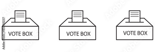 Vote ballot box for voting flat vector icon for apps and websites