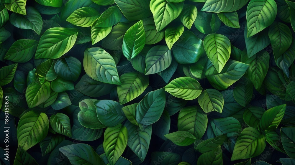 Fototapeta premium Explore the Beauty of Rich Botanical Foliage. Natural Environment Concept