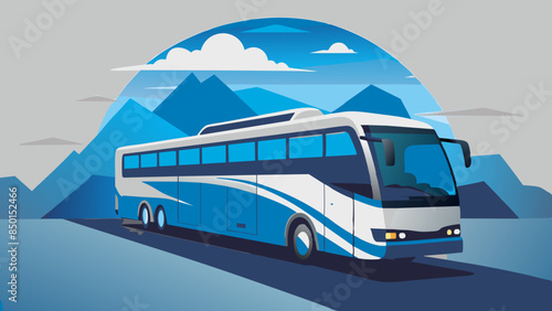 A bus in the background serves as a representation of transportation services. It signifies the crucial role buses play in enabling urban mobility