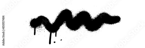 Scribble line graffiti doodle stroke. Sprayed squiggle line and strikethrough underline
