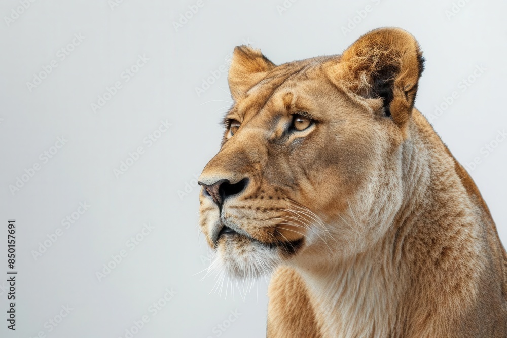 Intense Stare of Majestic Lion. Wildlife power Intense Stare of Majestic Lion. Wildlife power