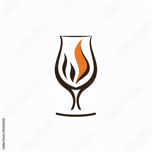 Brandy snifter glass icon. Vector illustration isolated on white background.