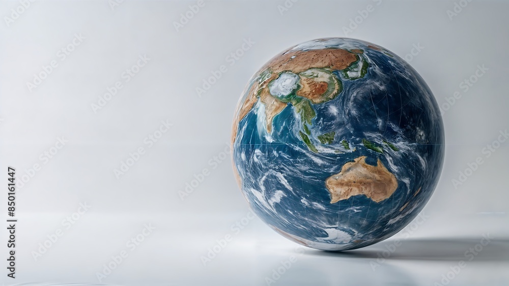 A globe with a world map on it and the earth has a blue area around it. A globe with a world map on it and the earth has a blue area around it.