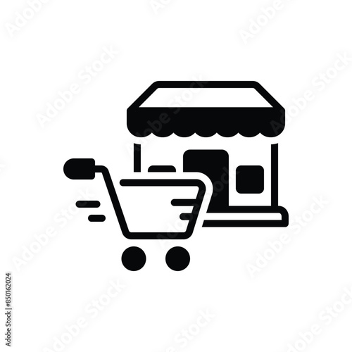 Black solid icon for outlet 