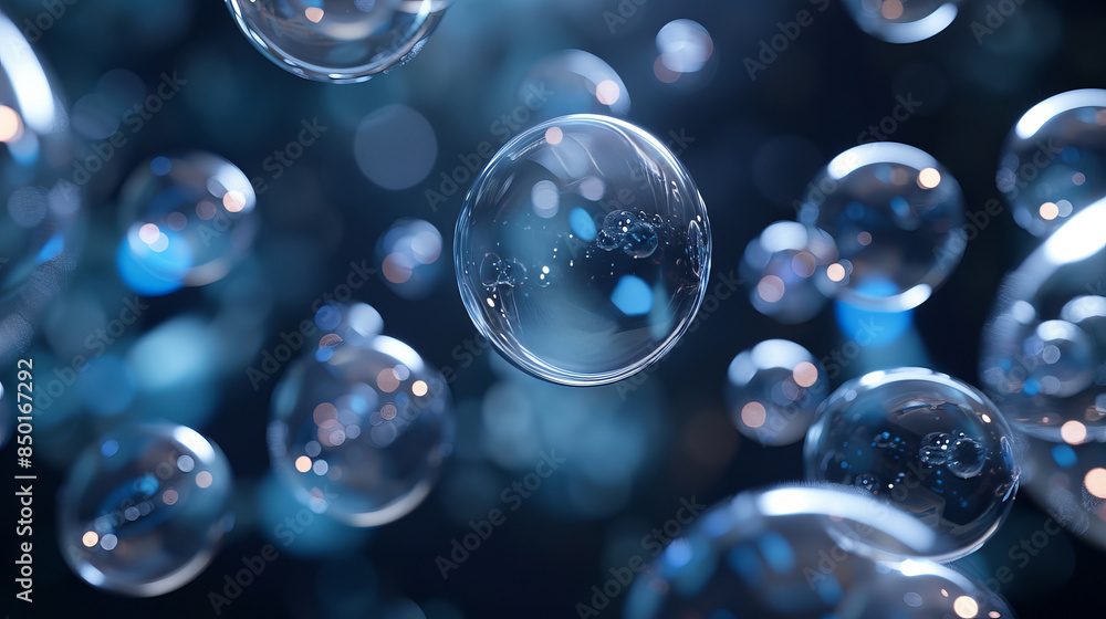 holographic group of soap bubbles floating in the air holographic group of soap bubbles floating in the air