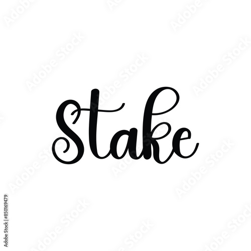 stake text on white background.