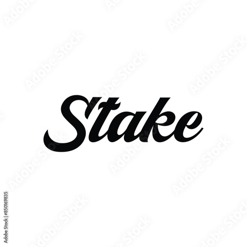 stake text on white background.