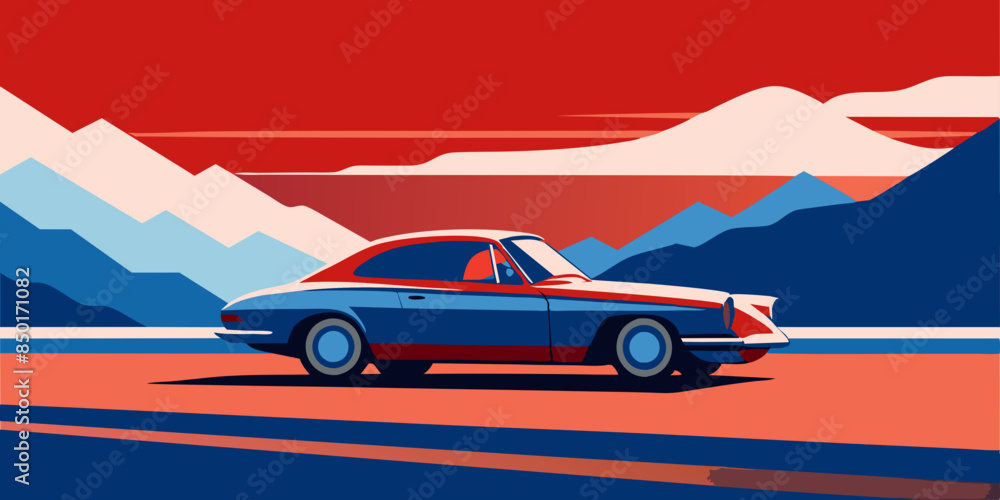 Minimalistic, flat, car symbol on a surface. car flat design Minimalistic, flat, car symbol on a surface. car flat design