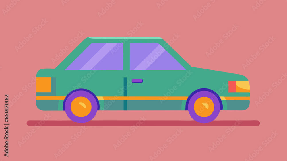 Minimalistic, flat, car symbol on a surface. car flat design Minimalistic, flat, car symbol on a surface. car flat design