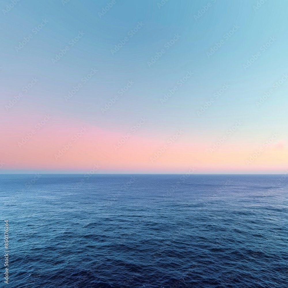 Obraz premium The sky is a beautiful shade of blue with a pink hue