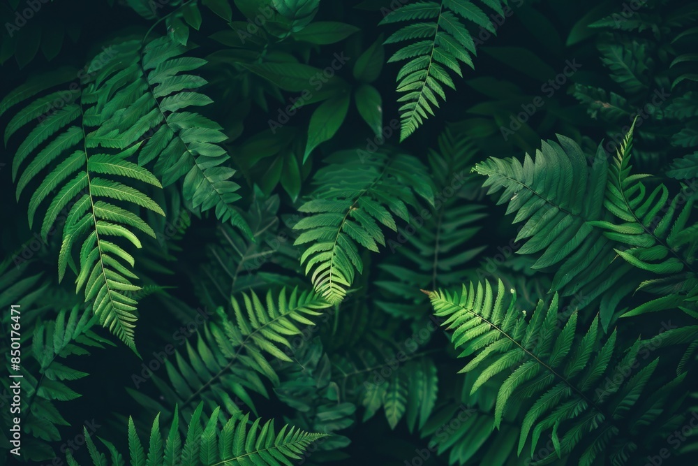 A close-up view of a bunch of green leaves with intricate details A close-up view of a bunch of green leaves with intricate details
