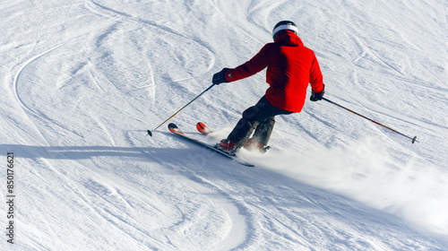 A lone skier conquers a vas...