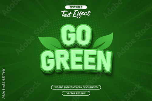 Go green editable text efect