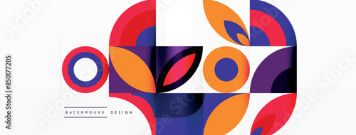 Circles and petals. Geometric beautiful abstract minimal template for Wallpaper, Banner, Background, Card, Book Illustration, landing page