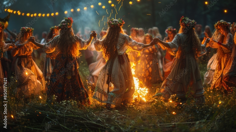 Summer solstice holiday or festival. Summer solstice holiday or festival.