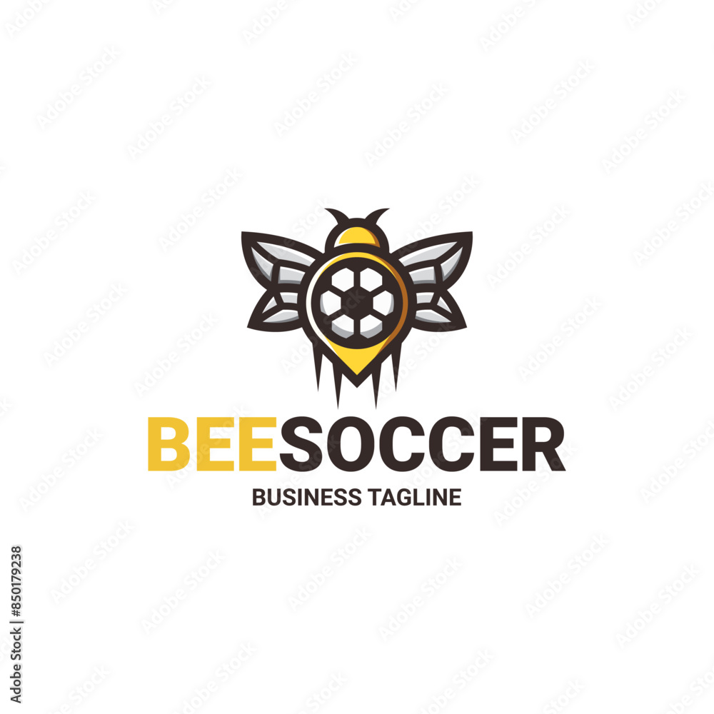 bee soccer logo vector bee soccer logo vector