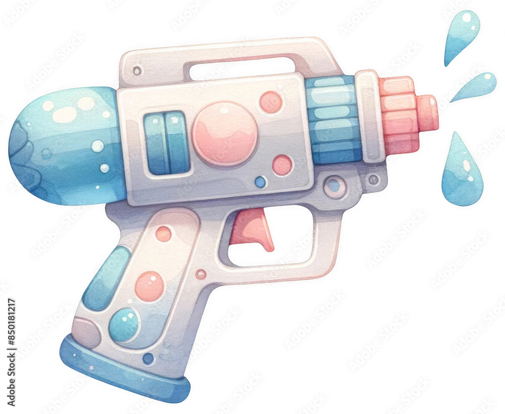 A playful water gun, perfect for summer games. A playful water gun, perfect for summer games.