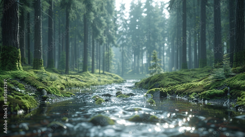 Obraz premium waterfall in the forest