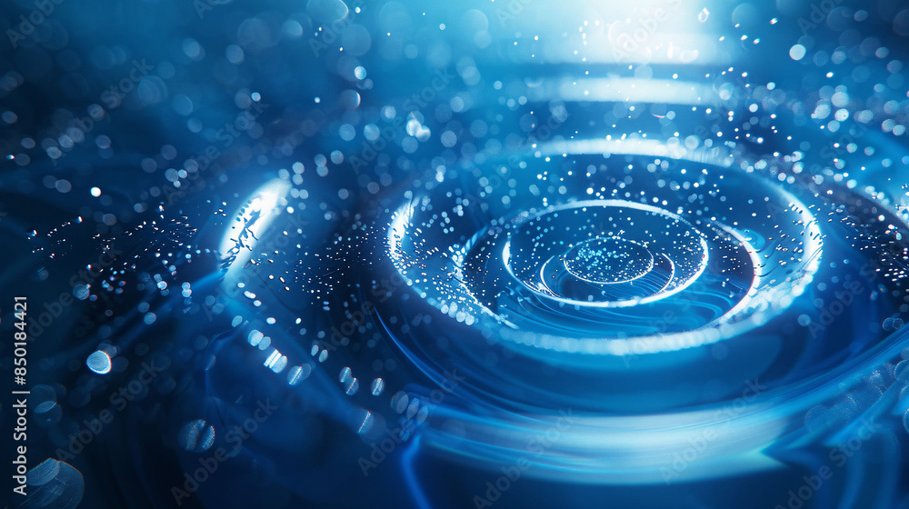 Abstract blue background template digital product material background, business scene illustration with gradient blue background