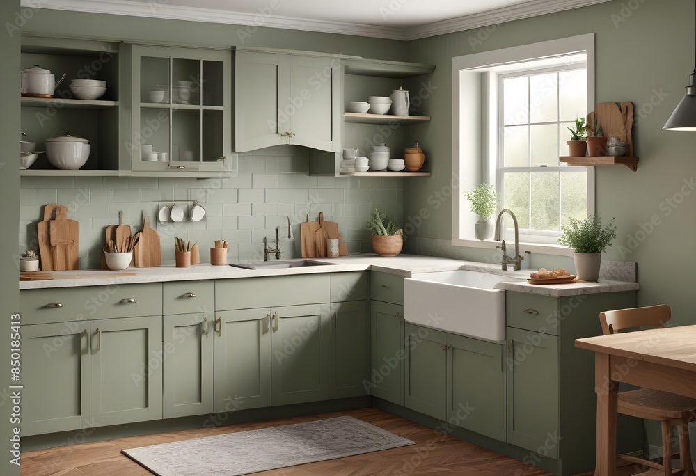 Lifelike 3D visualization of an inviting, ergonomic kitchen space Lifelike 3D visualization of an inviting, ergonomic kitchen space