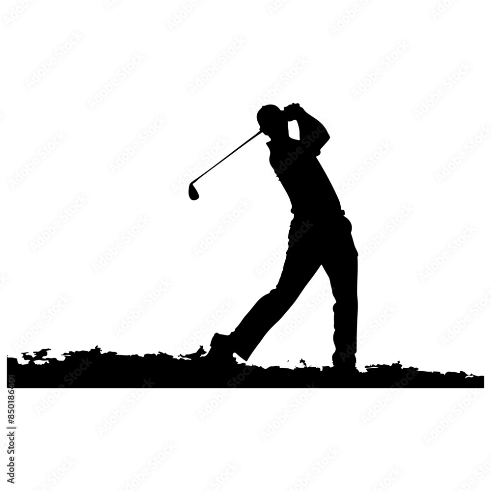 Fototapeta premium guy golfing