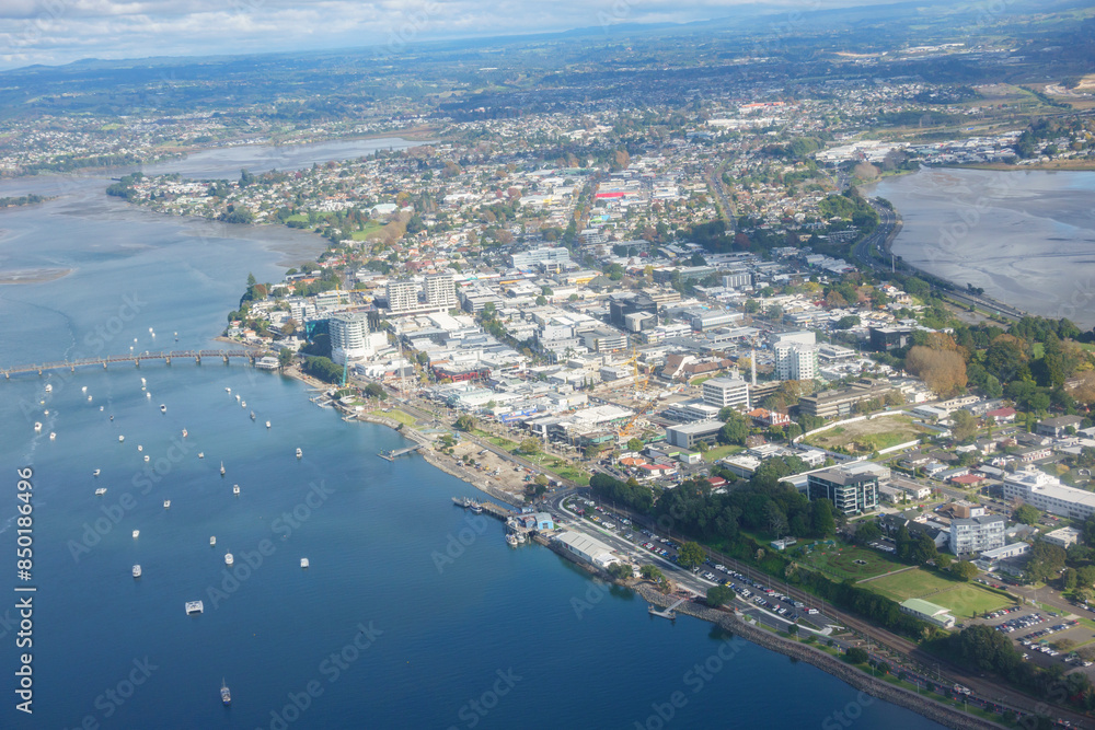 Obraz premium Tauranga aerial image