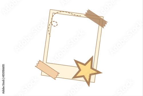 Retro Collage Frame Sticker Design
