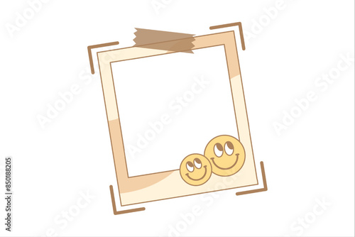 Retro Collage Frame Sticker Design
