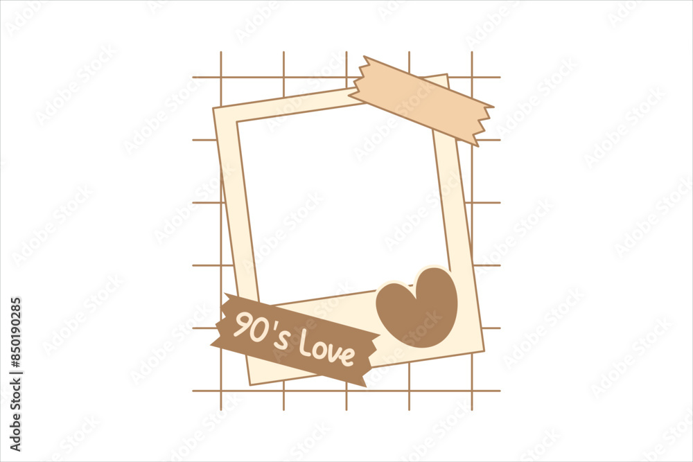Fototapeta premium Retro Collage Frame Sticker Design