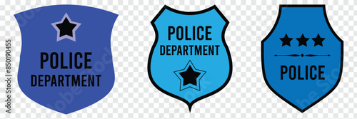 Police badge icon Vector logo