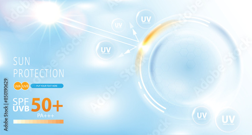 Protected shield from the sun's rays. degrees of protection against UV rays. UV protection your skin ultraviolet sunblock lotion. UV reflection skin after. cosmetic products design. vector design.