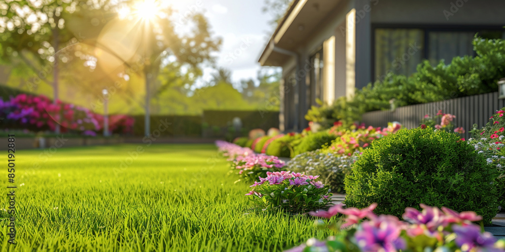 a beautiful home with a pathway leading to the front door. AI-Generated Free Photo a beautiful home with a pathway leading to the front door. AI-Generated Free Photo