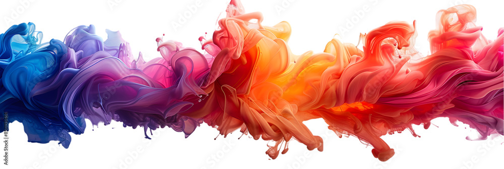 Expressive explosion of colors on a transparent background, vibrant and captivating, PNG Cutout Expressive explosion of colors on a transparent background, vibrant and captivating, PNG Cutout