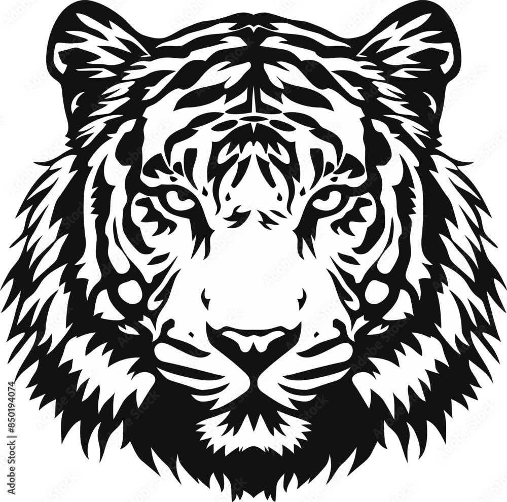Fototapeta premium Lion Head Icon Vector Illustration.