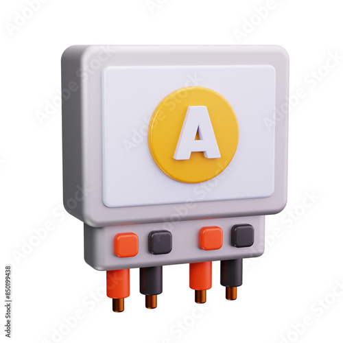 ammeter 3d render icon photo