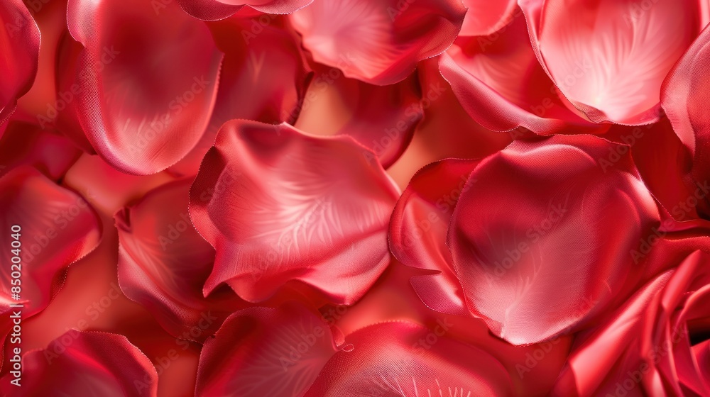 Close-Up of Red Rose Petals. Beautiful and Romantic Background Close-Up of Red Rose Petals. Beautiful and Romantic Background